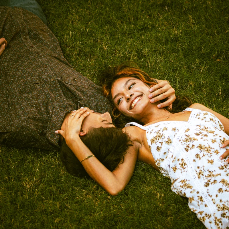 Couple laying down